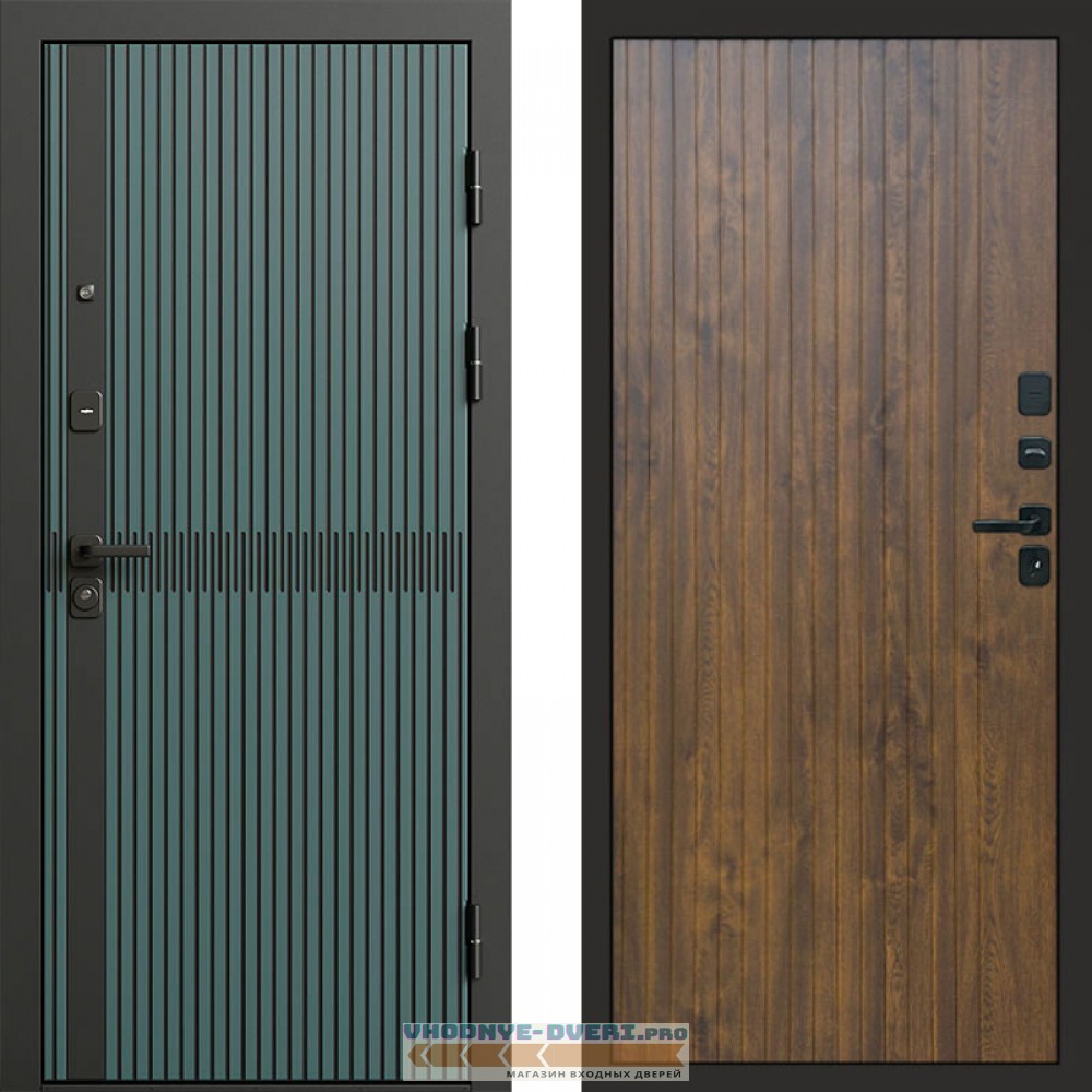 Дверь Termo Door ГРАУНД Velutto Verde Бетон Flat Дуб